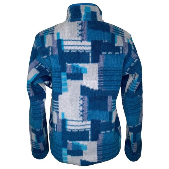 Rare Patagonia Stitchwork Underwater Blue Synchilla Snap-T Fleece Pullover - Picture 3 of 12